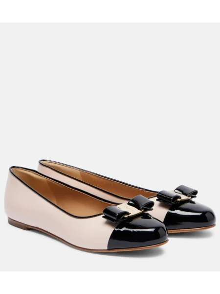 Balerini Ferragamo din piele negru