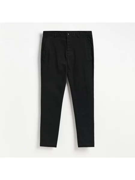 Reserved Kalhoty skinny s vysokým podílem bavlny černý