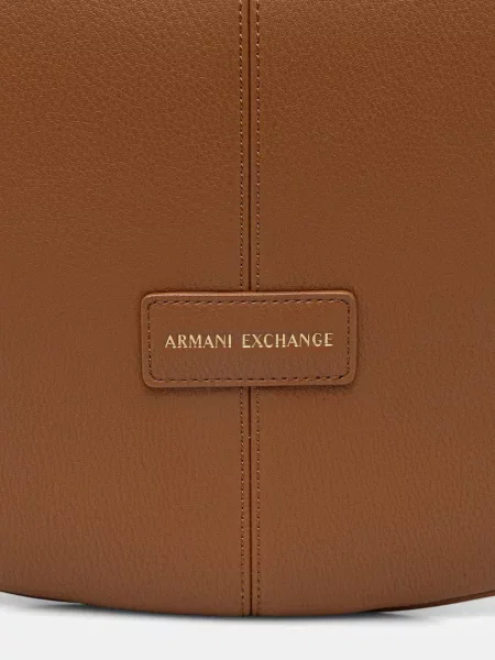 Armani Exchange torebka z imitacji skóry brązowa