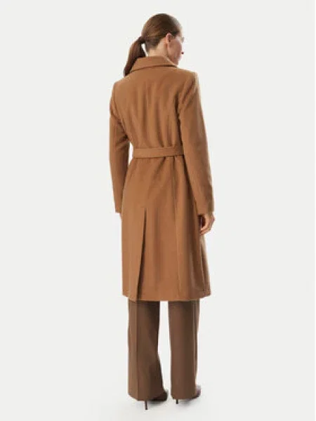 LAUREN RALPH LAUREN Gyapjú kabát Világosbarna