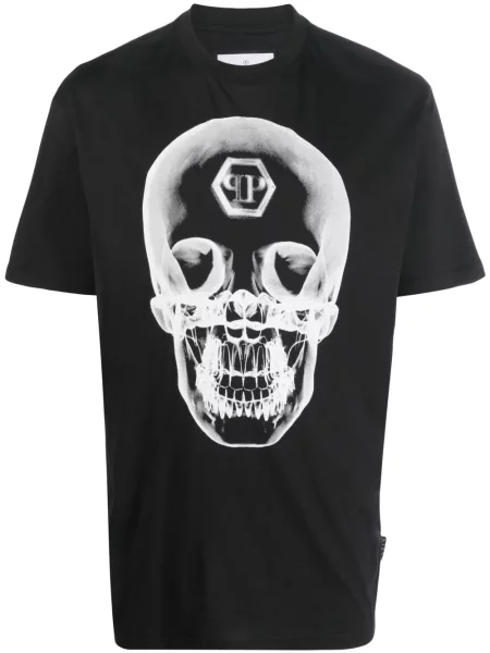 Tricou Philipp Plein cu imagine negru