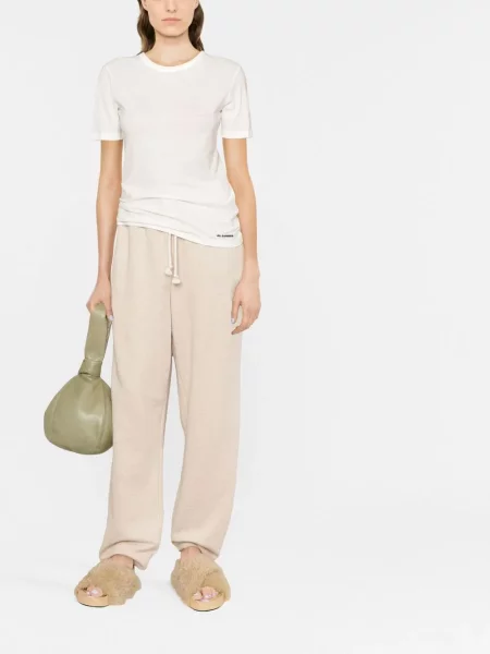 Trumpas marškinėliai Jil Sander balta