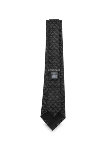 Kravata Emporio Armani s autogramem černá
