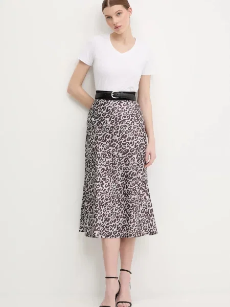 Спідниця Joop! midi розкльошена коричневий