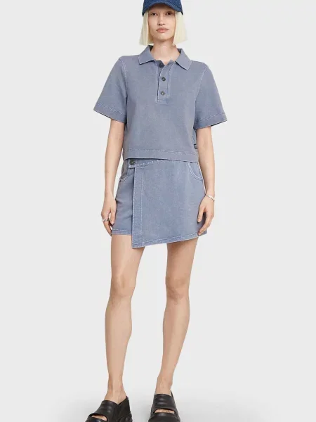 Поло G-star Raw блакитне