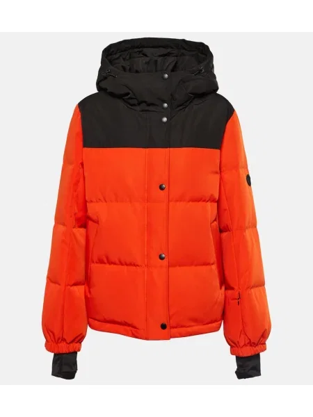 Smučarska jakna Yves Salomon s kapuco rdeča