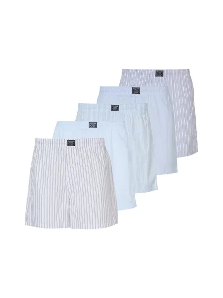 Abercrombie & Fitch Boxerky svetlomodrá / tmavomodrá biela