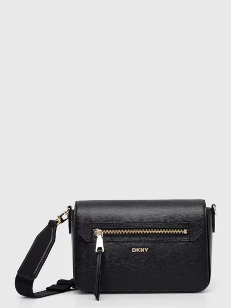 Δερμάτινη τσάντα Dkny μαύρο
