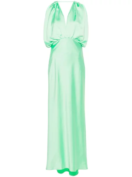Rochie Pinko din satin verde
