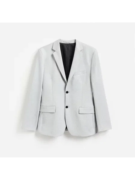Reserved Slim fit blézer világos szürke