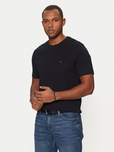 Koszulka Tommy Hilfiger Essential Reg Fit Solid Tee Navy L niebieska