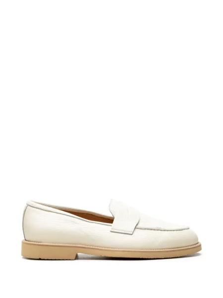 Pantofi loafer Chuckies din piele alb
