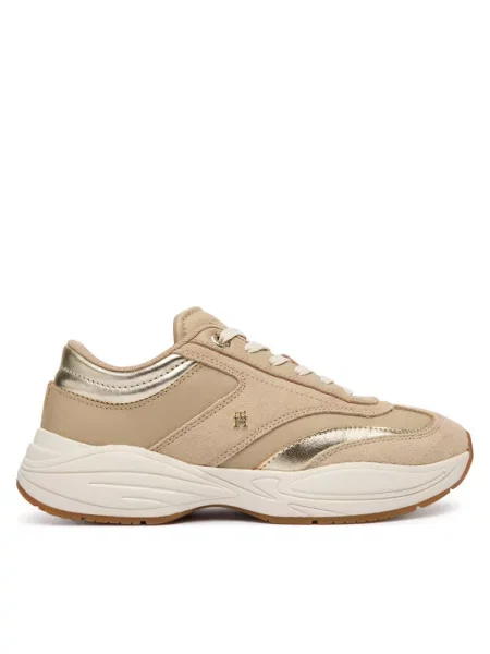Tommy Hilfiger Superge Th Modern Sporty Runner Leather bež