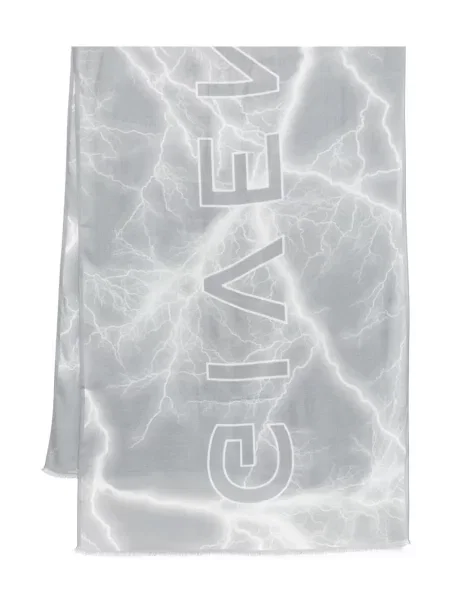 Fular Givenchy cu imagine gri