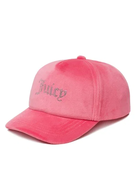 Шапка с козирка Juicy Couture розово