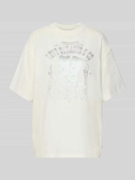 T-shirt o kroju loose fit z czystej bawełny Levi's biała
