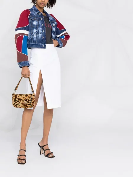 Sijonas Dsquared2 plyšys balta