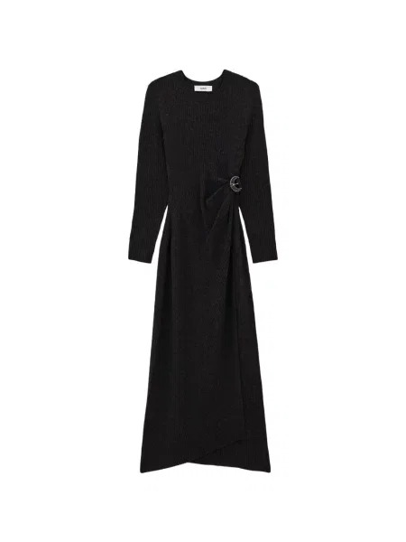 Rochie maxi Ba&sh tricotate gri