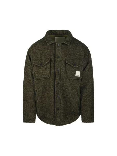 Kurtka Emporio Armani wełniana zielona