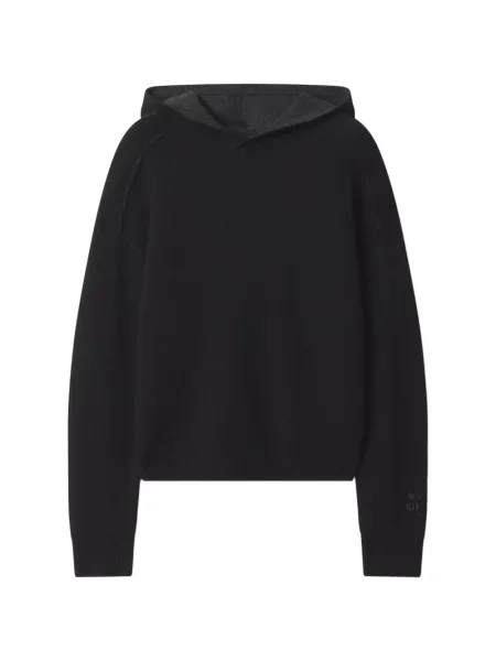 Hanorac cu glugă Maison Kitsune tricotate negru