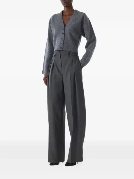 Περικομμένο ζακέτα Jason Wu Collection με λαιμόκοψη v γκρι