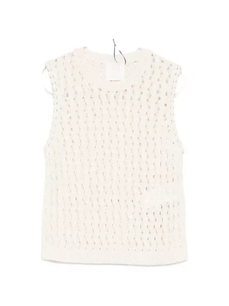 Podkoszulka Monochrome w jednolitym kolorze ażurowa