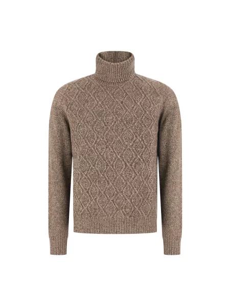 Sweter z golfem Panicale brązowy