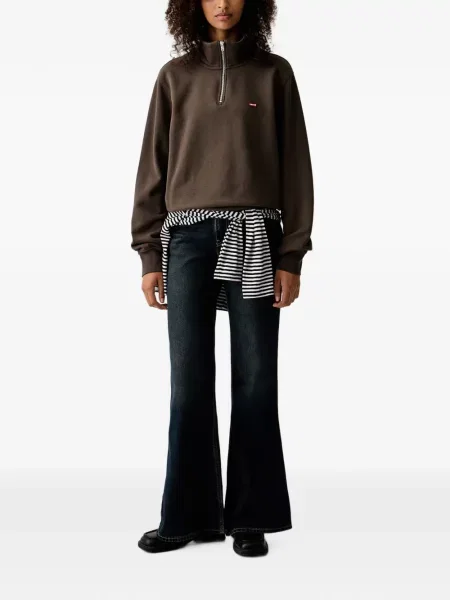 Prugasti ruksak Levi's® visoki struk siva