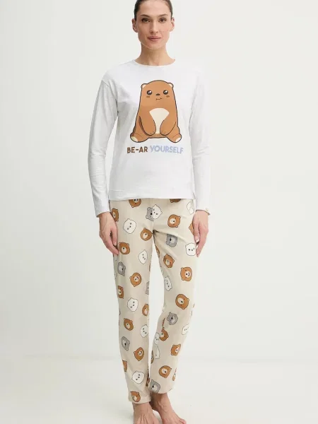 Пижама United Colors of Benetton сиво