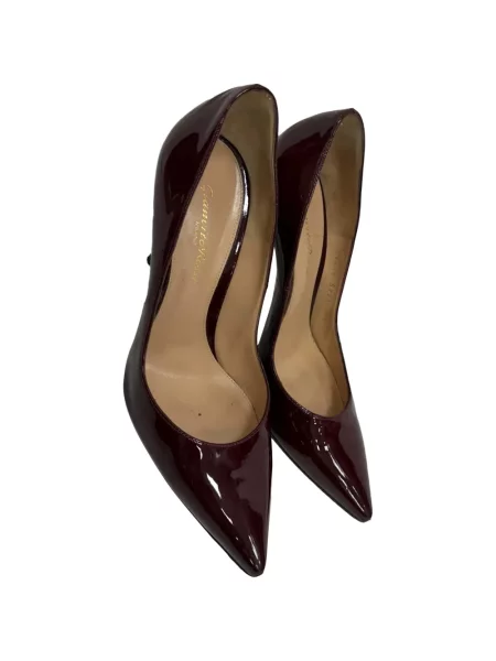 Pantofi cu toc Gianvito Rossi din piele roșu