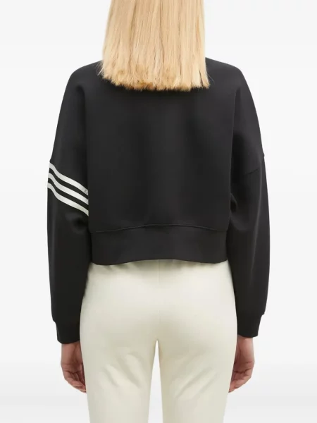 Polo Adidas cu dungi cu imagine negru