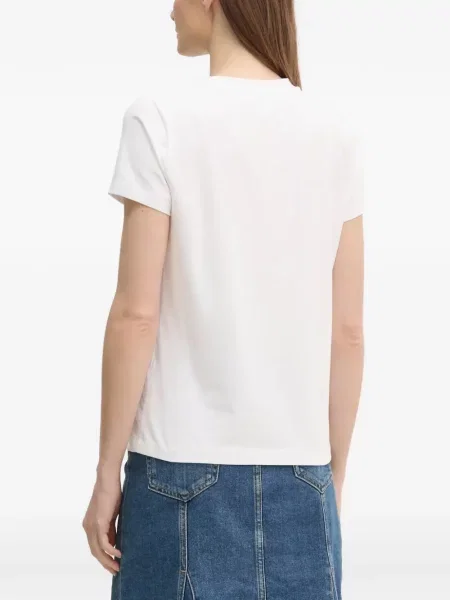 Tricou Dkny cu decolteu rotund alb