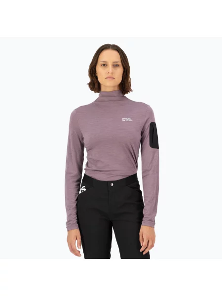 Termo tričko Longsleeve Mons Royale Diversion Mock Neck mauve