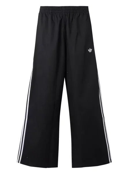 ADIDAS ORIGINALS Pantaloni Adicolor SUPERSTAR Cotton Twill negru alb