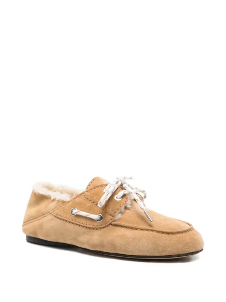 Pantofi loafer Sandro din piele de căprioară