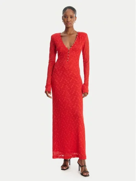 Koktejlové šaty Bardot červené