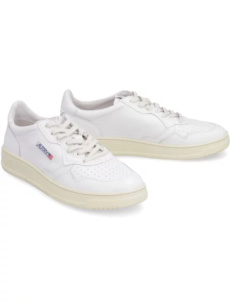 Sneakers Autry Medalist Low Man Leat/ Leat Wht/ Wht EUR 41 białe