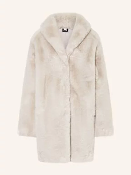 Karo Kauer Płaszcz Ze Sztucznego Futra grau szare