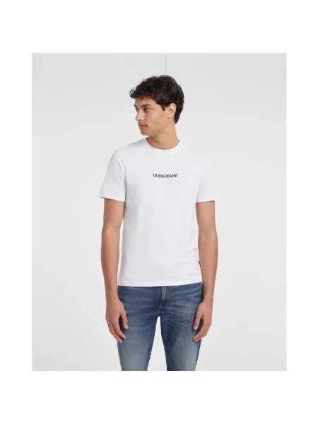 Koszulka z krótkim rękawem damska Guess Logo Embroider XS biały