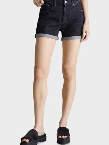 Середній підйом джинсові шорти Calvin Klein Jeans чорні