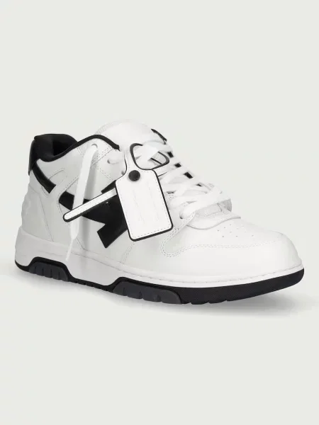 Off-White Out of Office sneakers pentru bărbați din piele alb