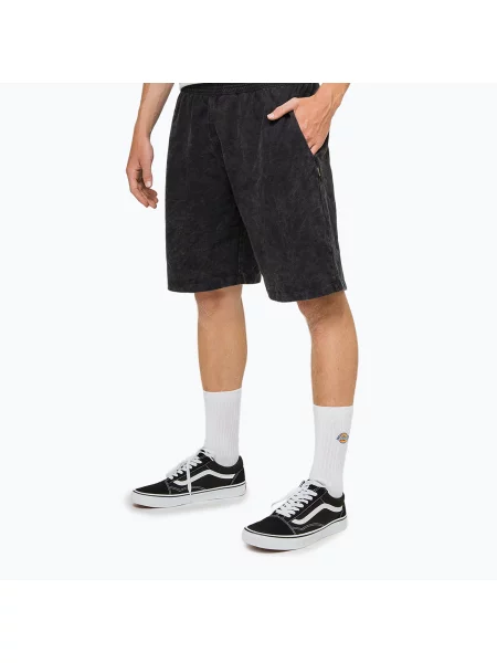 Šortky Kaotiko Bermuda Washed black černé