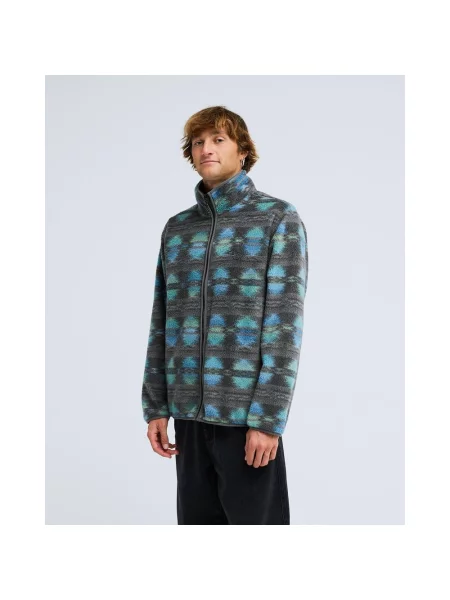 Polar Billabong Cove Full Zip ciemny zielononiebieski jasnoniebieski S szary