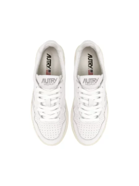 Sneakers Autry Medalist Low Man Leat/ Leat Wht/ Wht EUR 41 białe