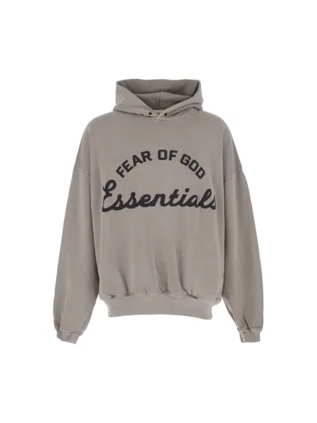 Bluza z kapturem Fear Of God na siłownię szara