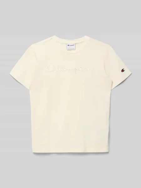 T-shirt w kroju regular fit z haftowanym logo Champion
