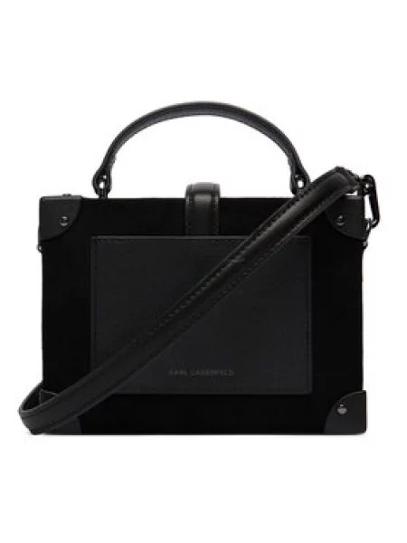Karl Lagerfeld Rankinė Autograph / sidabrinė juoda