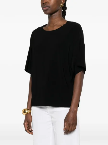 Tricou Norma Kamali scurt negru