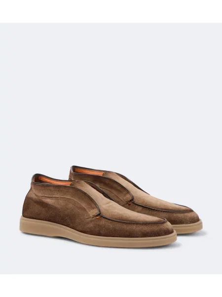Ghete desert Santoni din piele de căprioară maro