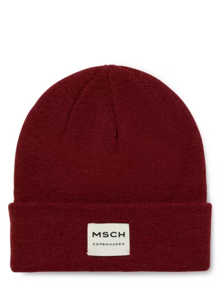 Czapka beanie z mieszanki wełny model ‘Mojo’ Msch Copenhagen czerwona